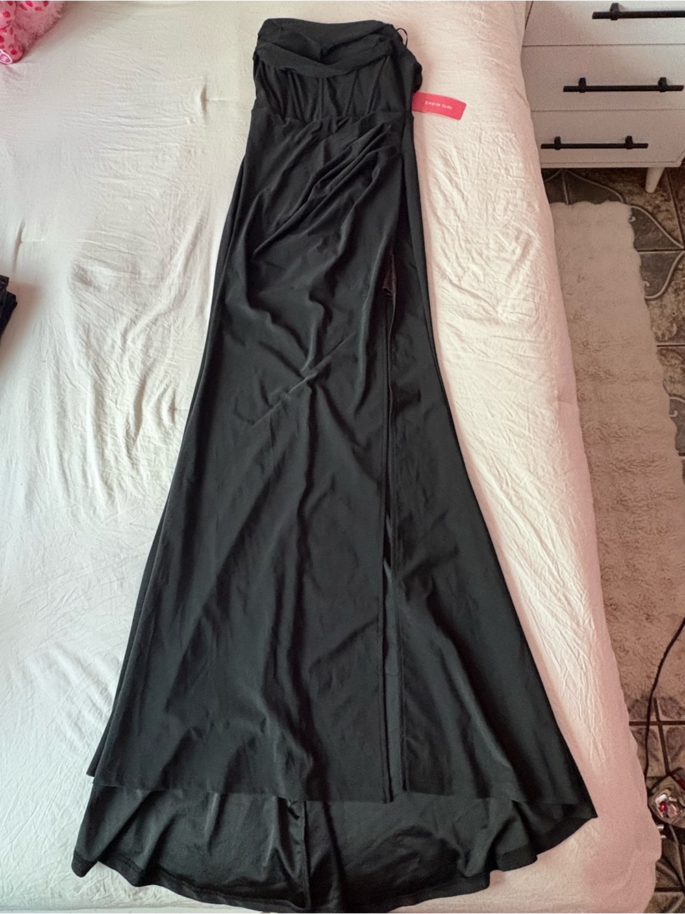 SHEIN Black Strapless Maxi Dress